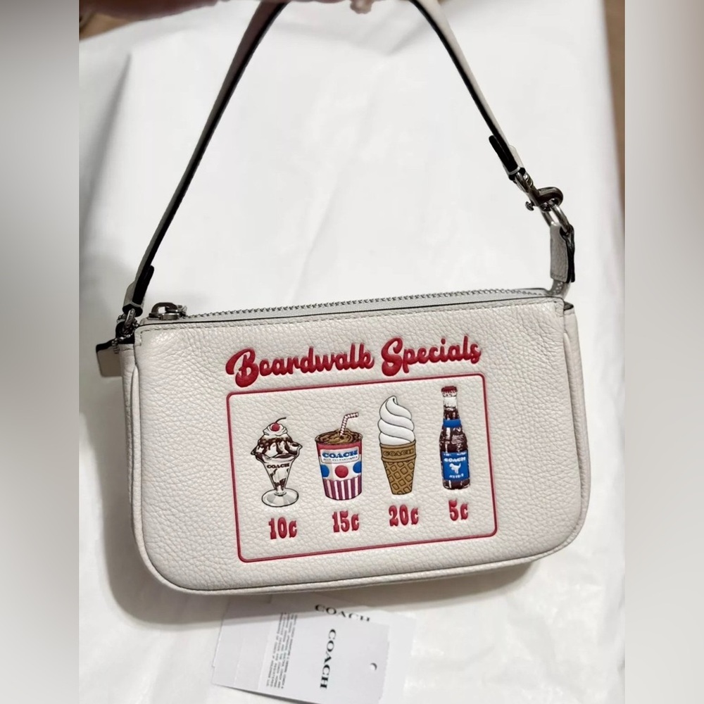 NWT Coach Nolita 19 With Boardwalk Graphic CU197 in Chalk - Picture 3 of 7
